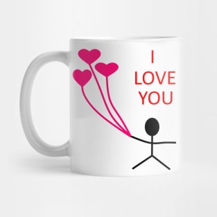 I Love You Heart Balloons Mug